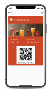 Beer Club Wallet Pass in Phone